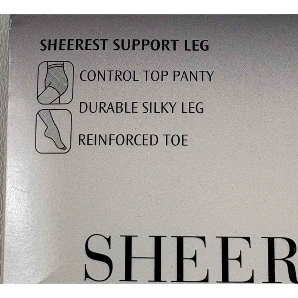 VTG JCPenney Sheer Caress Sheerest Support Pantyhose Queen Short Taupe NOS NIP